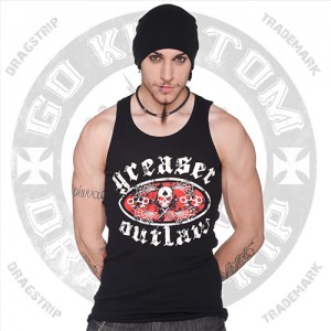 Dragstrip Clothing Mens Greaser Outlaw wife beater
